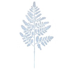 11.5 Inch Plastic White Leather Fern Leaf Spray (Lot of 12 Leaves) SALE ITEM